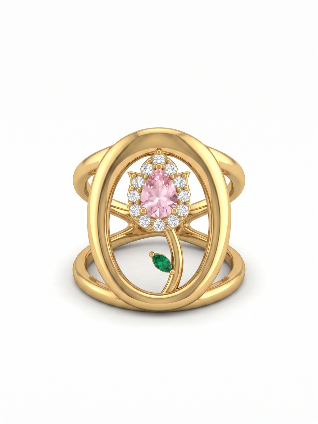 Anello “Aura Rosa” in Acciaio inossidabile