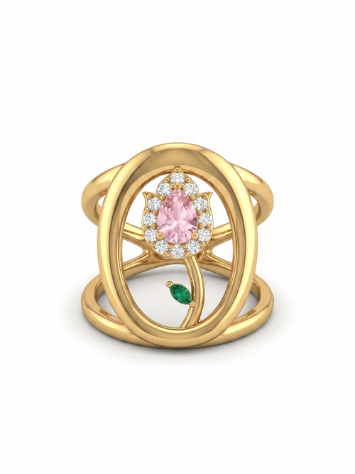 Anello “Aura Rosa” in Acciaio inossidabile