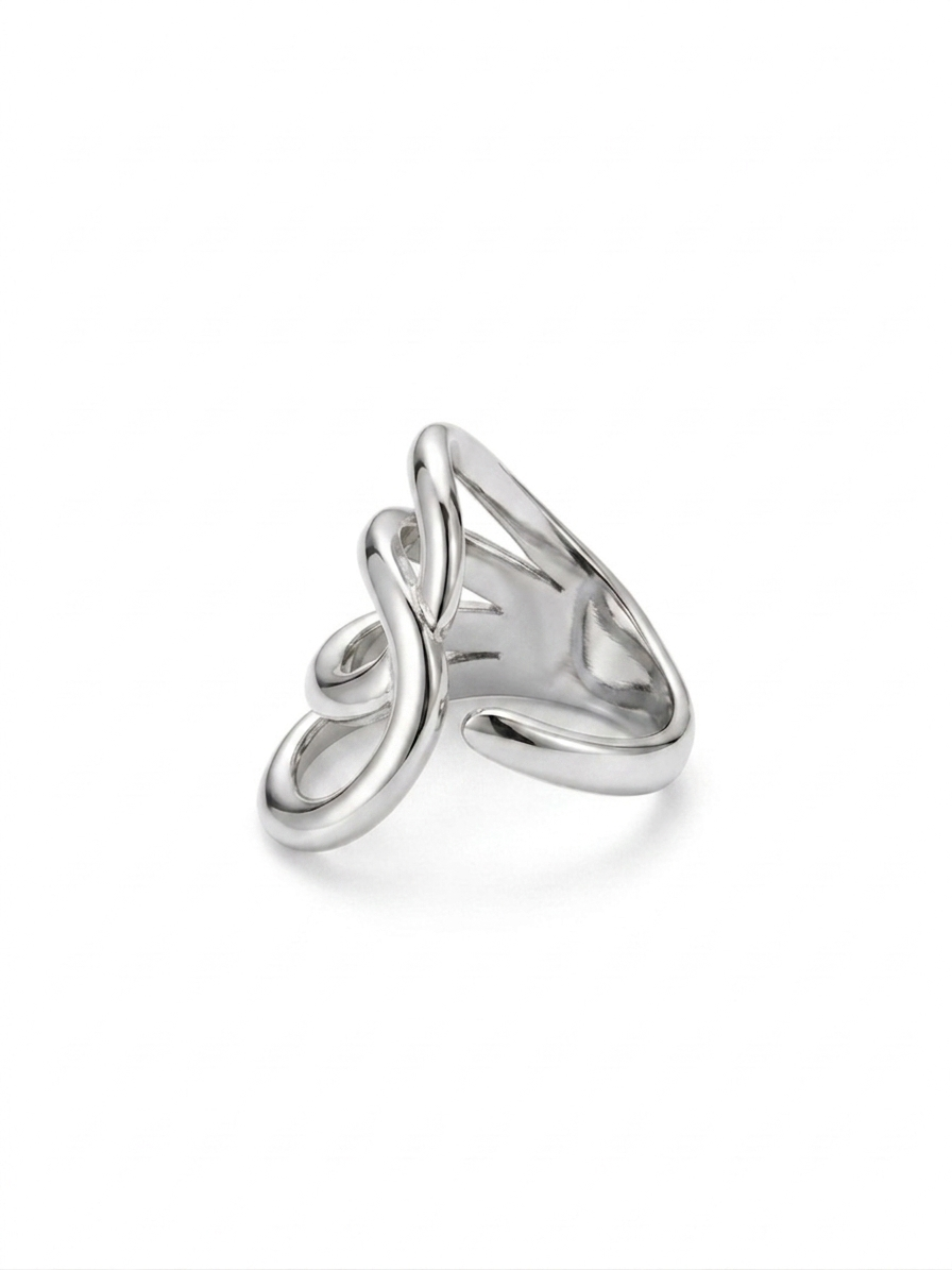 Anello a Fascia bombato “Bold” in Acciaio inossidabile