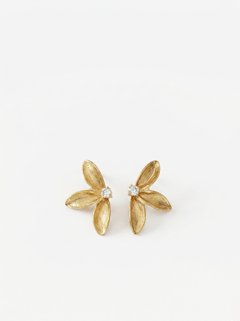 Orecchini “Lily” con Zircone Bianco