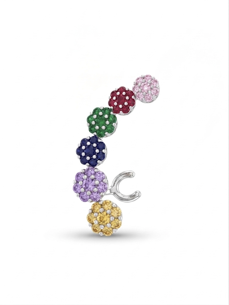 Orecchini “Ear cuff” Rainbow in Acciaio Inossidabile