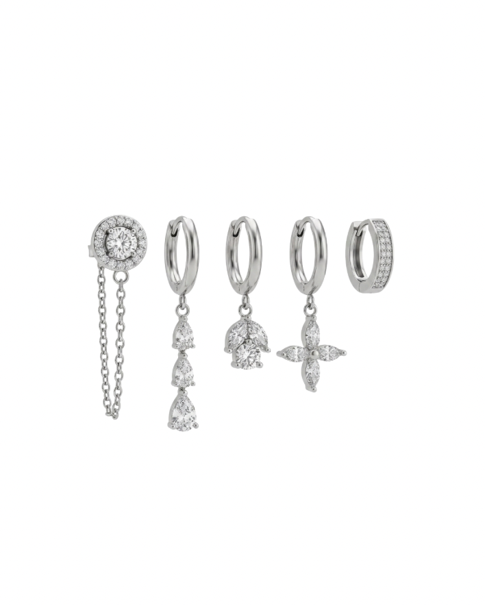 Set di Orecchini in Acciaio Inossidabile 316L