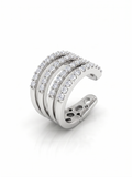Orecchini Ear Cuff zirconati in Acciaio Inossidabile