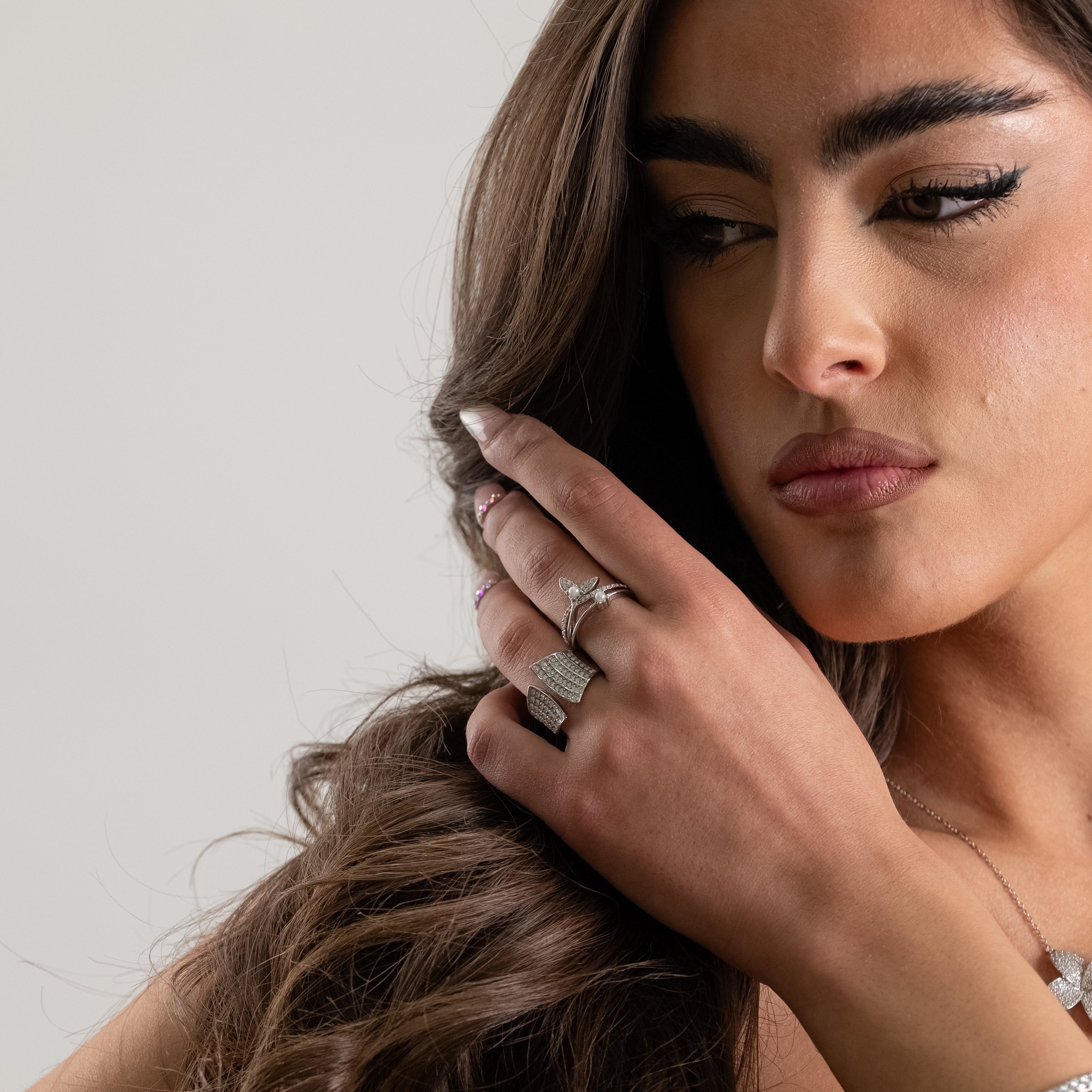 Anello “Petali di Perla” in Acciaio inossidabile