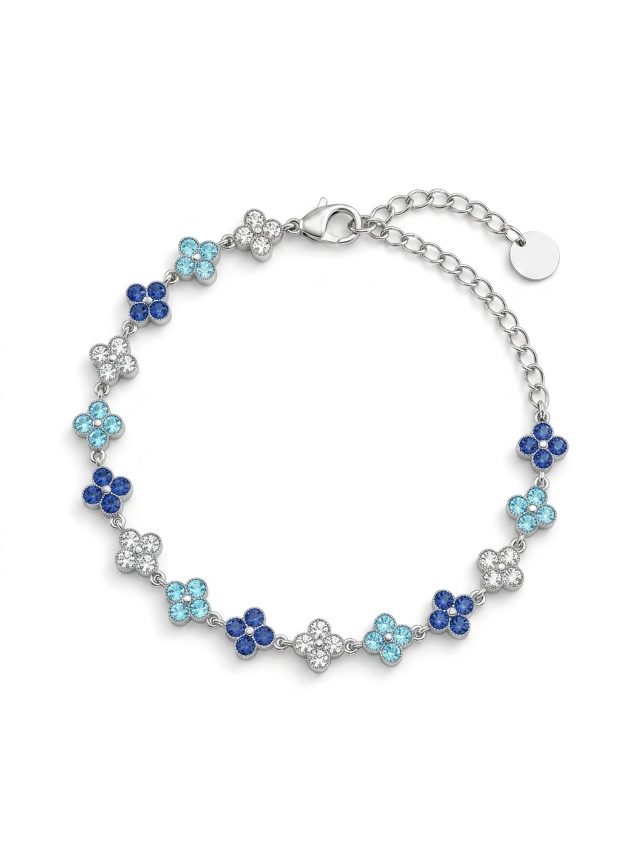 Bracciale “Aura” con Quadrifogli Zirconati