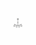 Pearcing Ombelico con Zirconi in Acciaio 316L