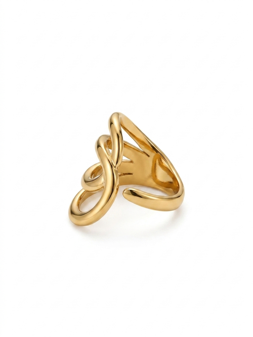Anello a Fascia bombato “Bold” in Acciaio inossidabile