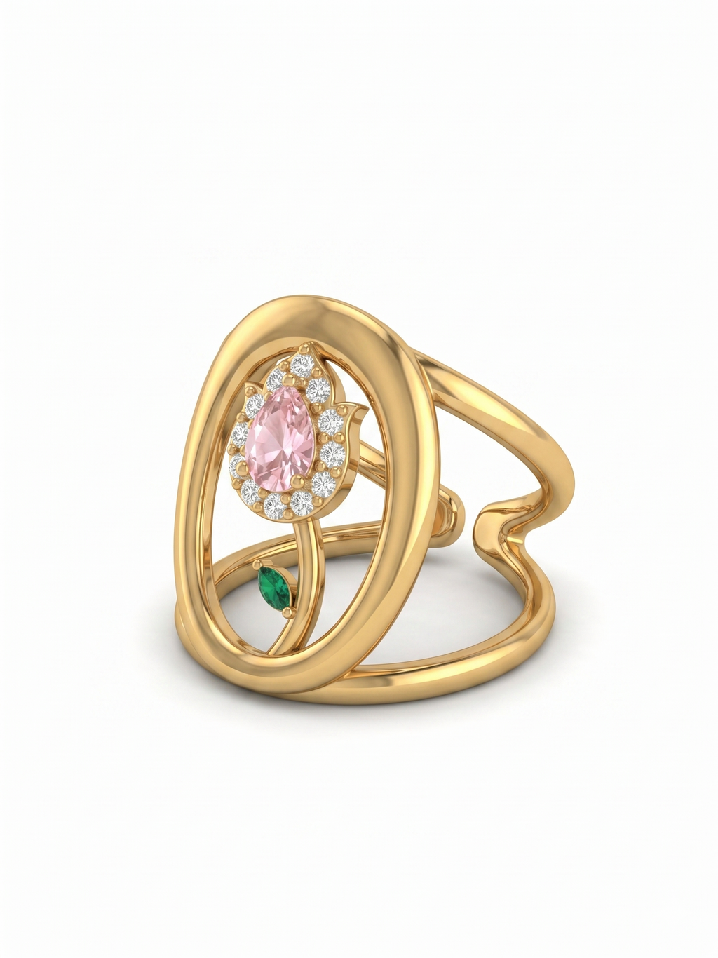 Anello “Aura Rosa” in Acciaio inossidabile