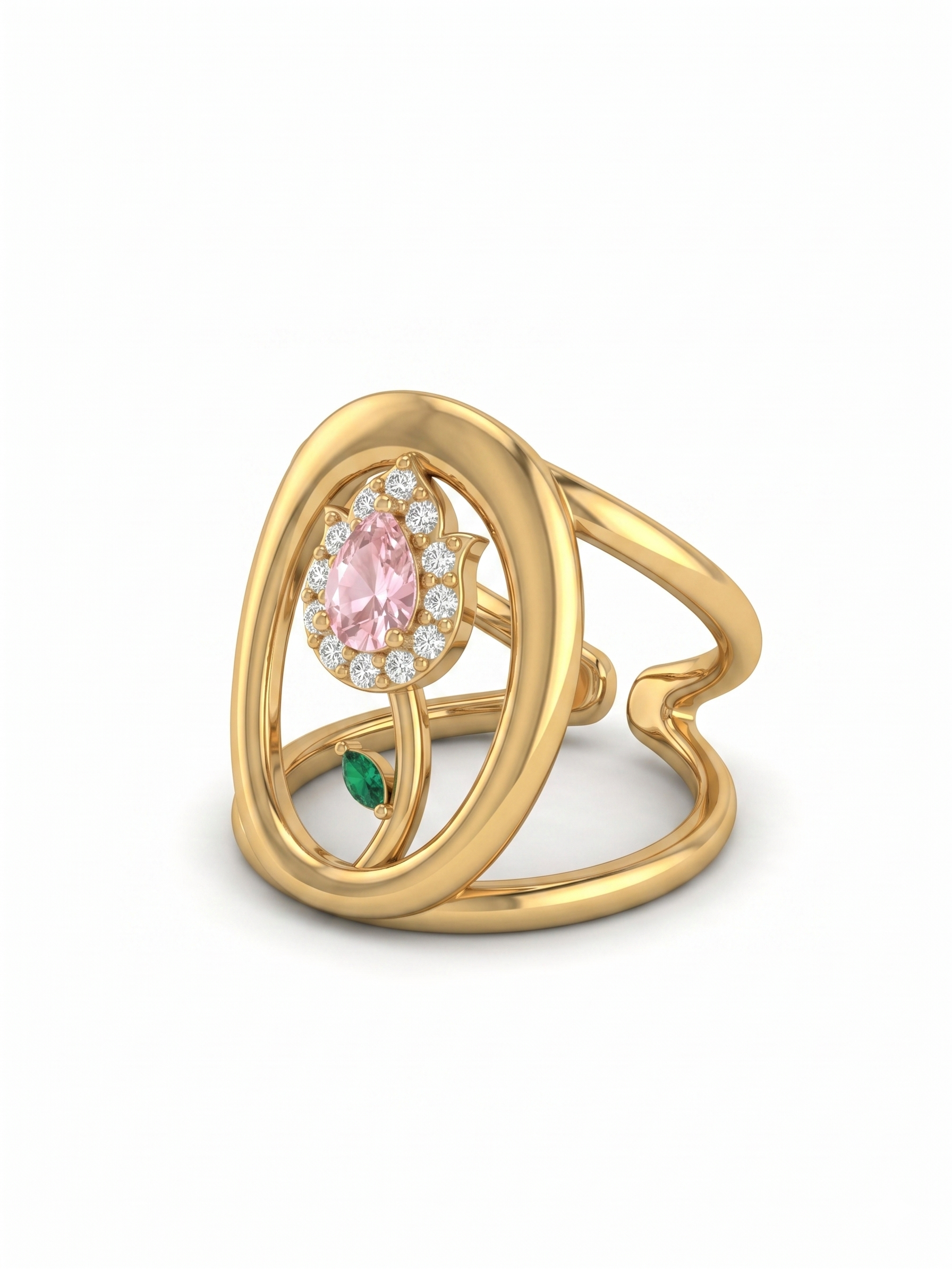 Anello “Aura Rosa” in Acciaio inossidabile