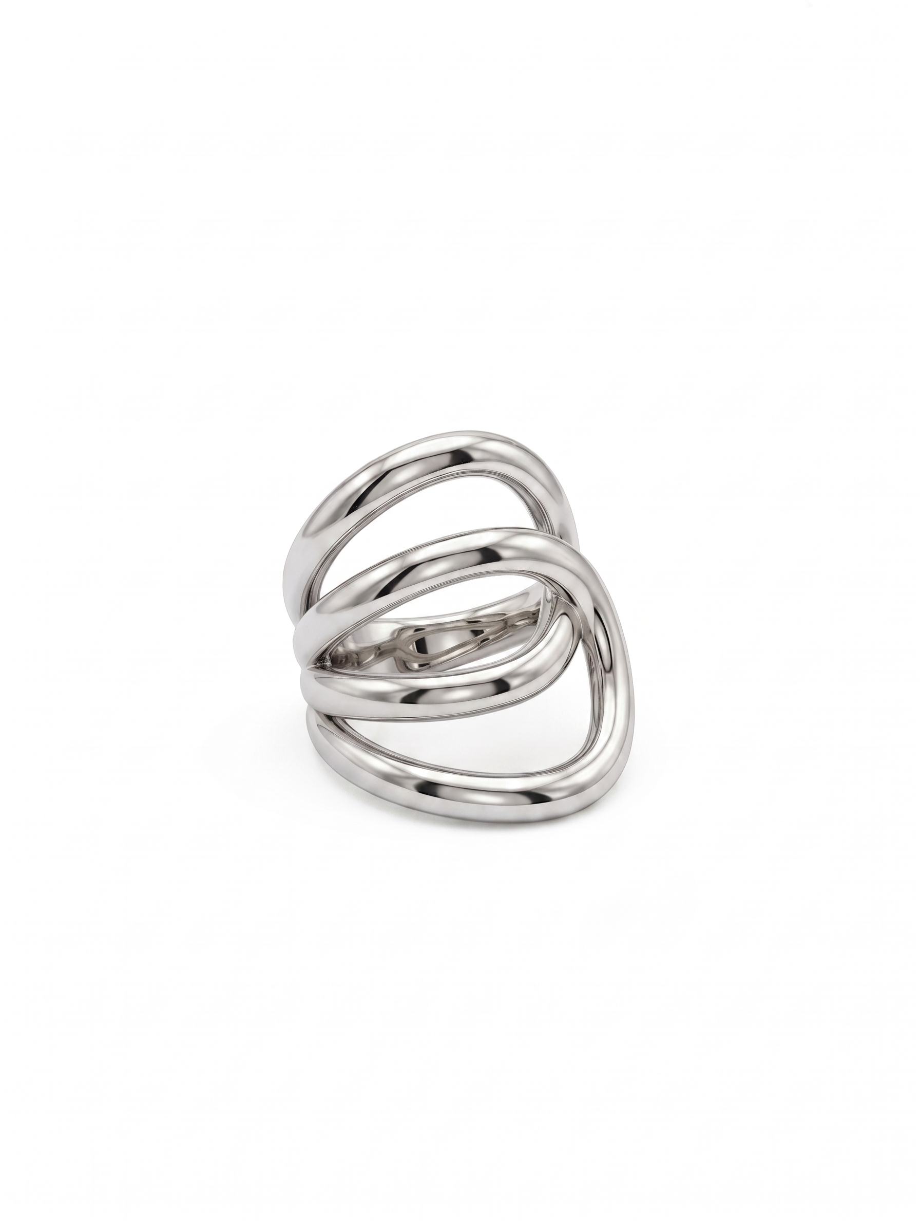 Anello a Fascia bombato “Bold” in Acciaio inossidabile