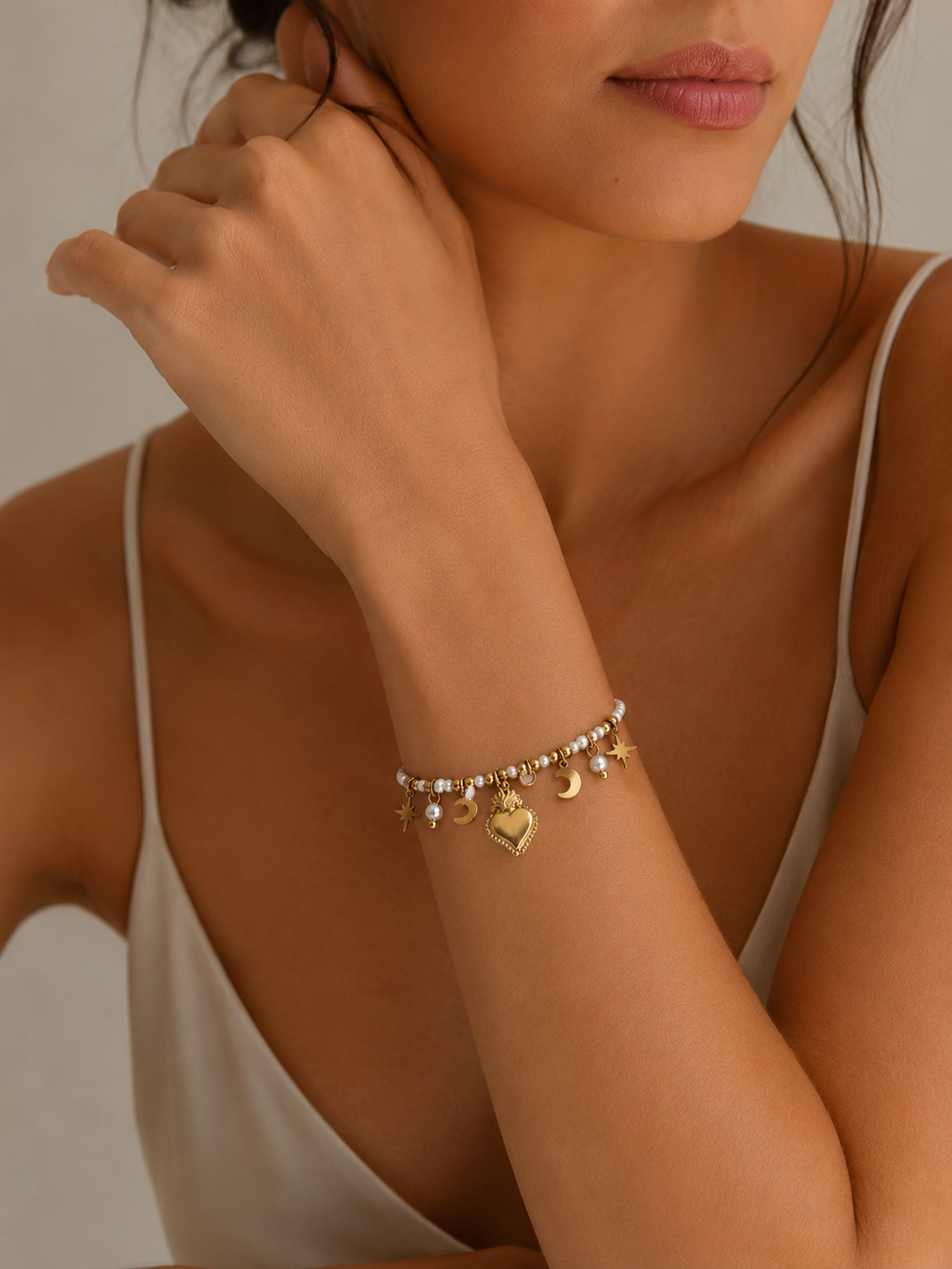 Bracciale Perline Charm in Acciaio inossidabile 316L