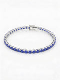 Bracciale Tennis in Argento 925 con Zirconi Blu Marino