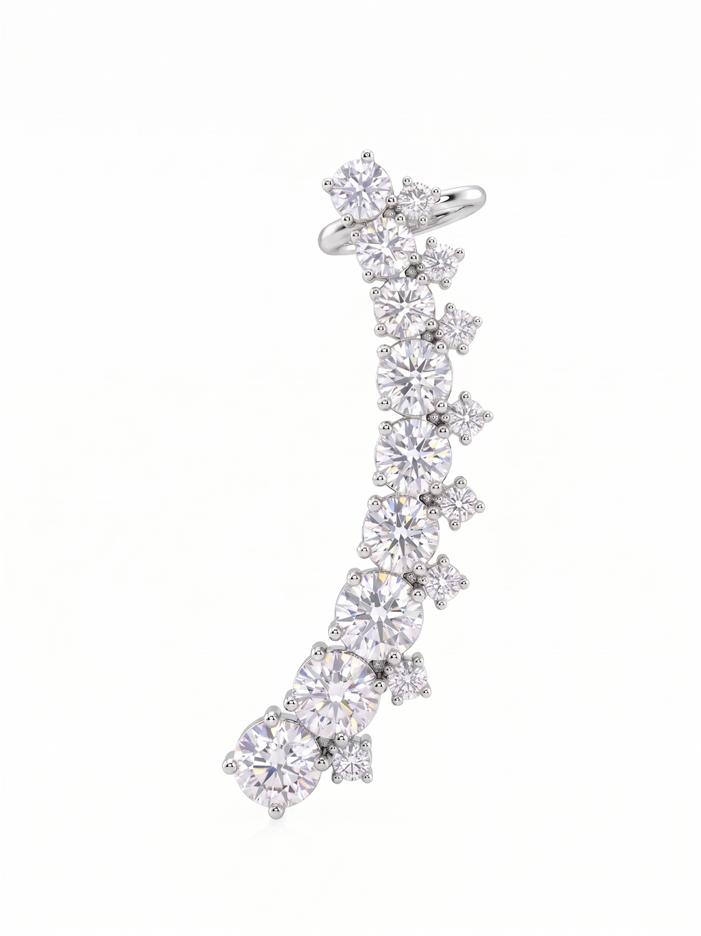 Orecchini “Ear Cuff” Tempestato di Zirconi