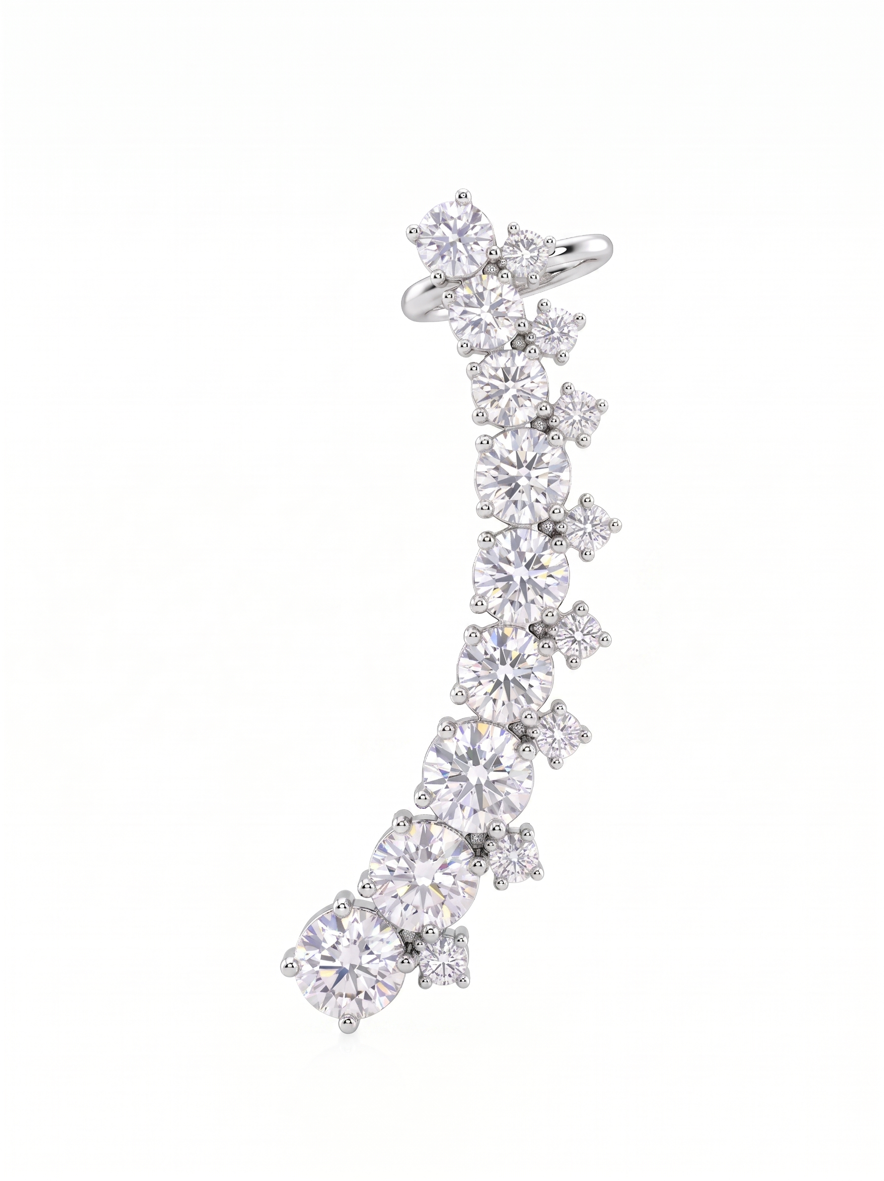 Orecchini “Ear Cuff” Tempestato di Zirconi