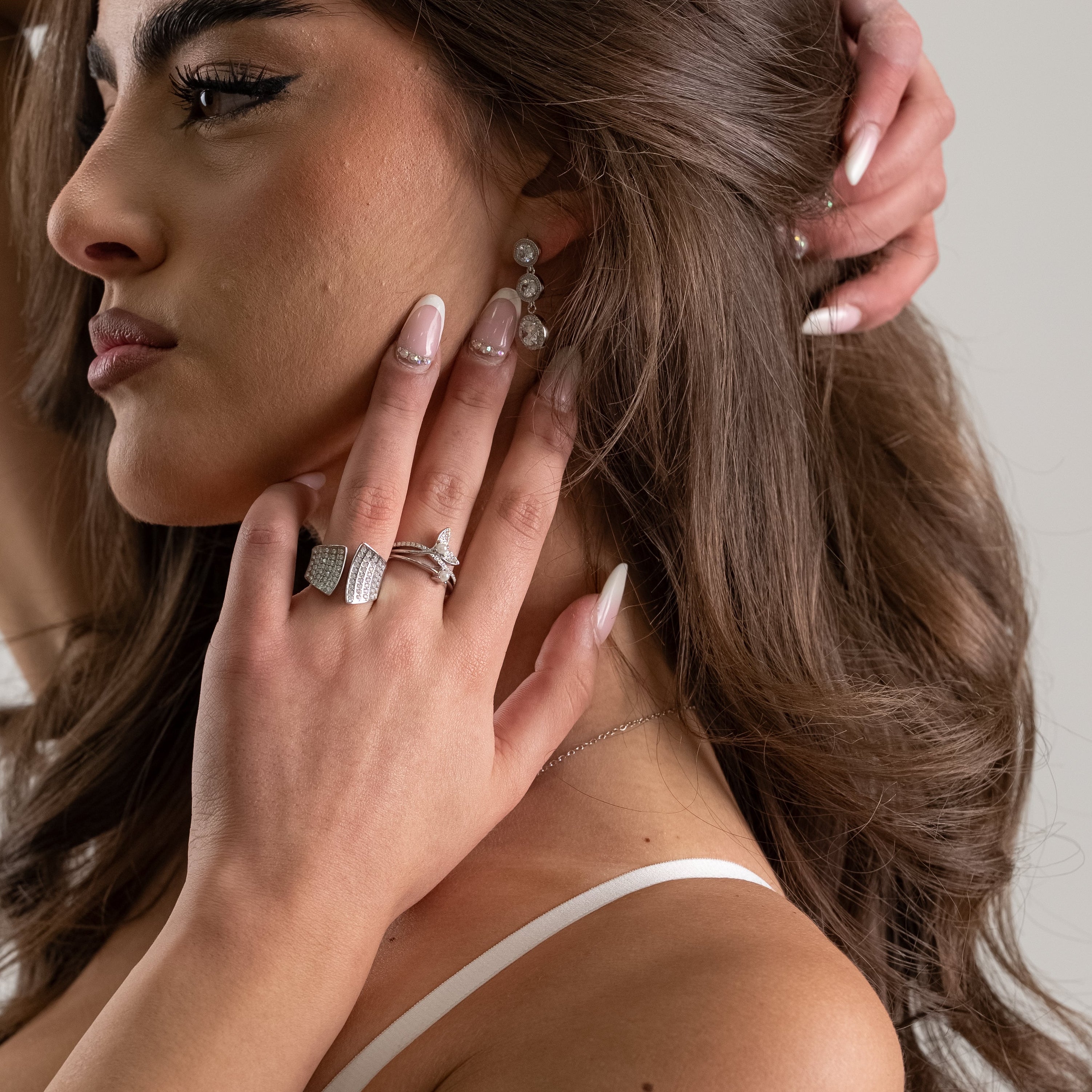 Anello “Petali di Perla” in Acciaio inossidabile