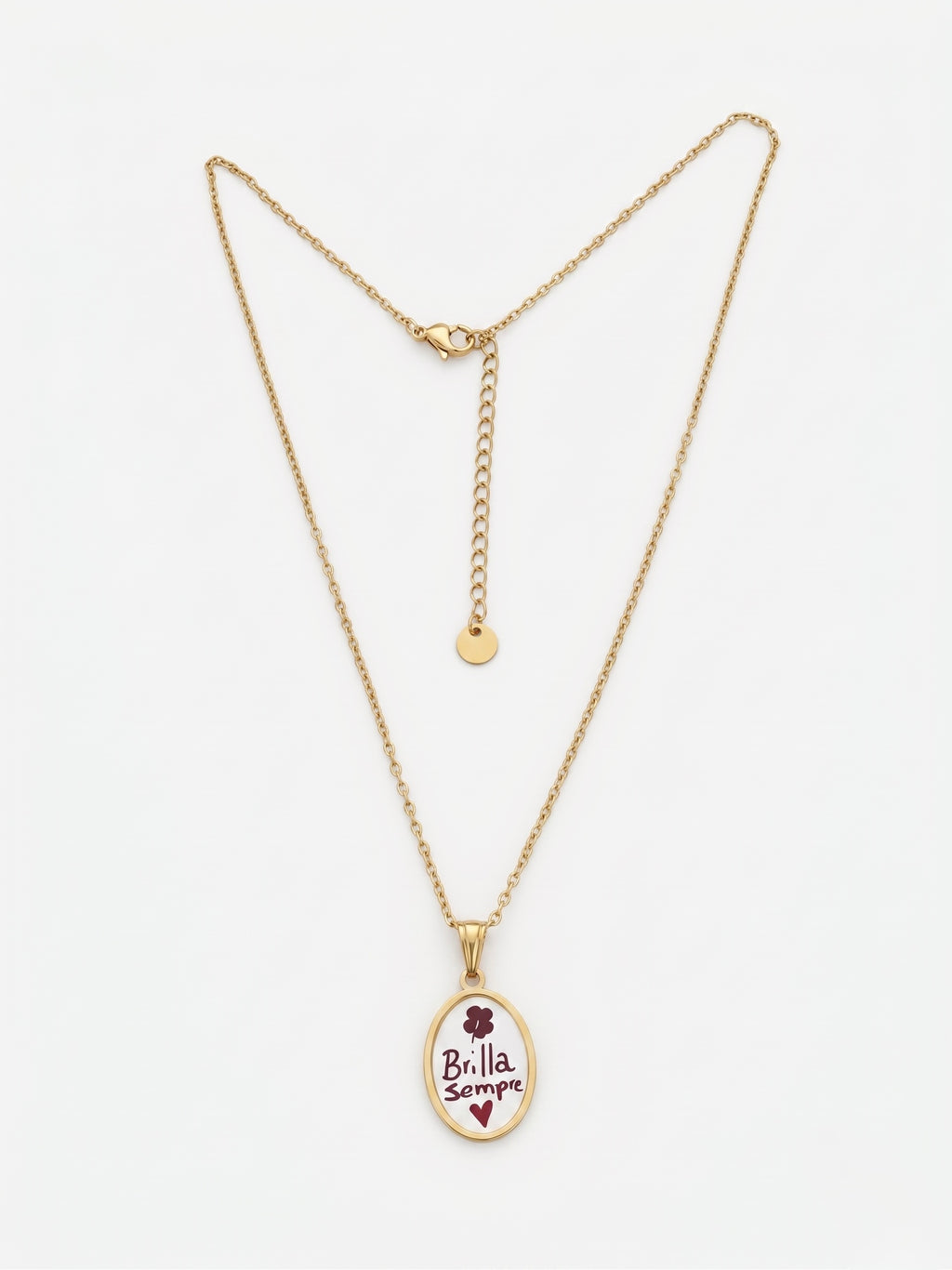 Collana con Ciondolo “ Brilla sempre” in Acciaio inossidabile