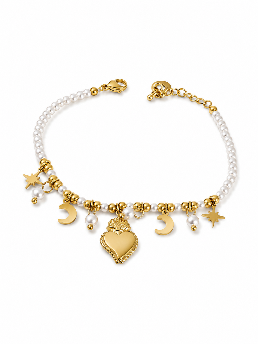 Bracciale Perline Charm in Acciaio inossidabile 316L