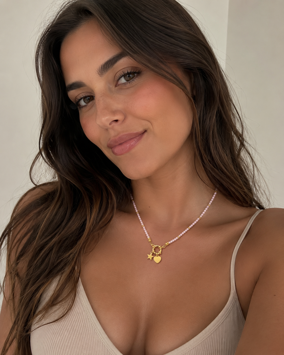 Collana Rosè Charm in Acciaio inossidabile 316L
