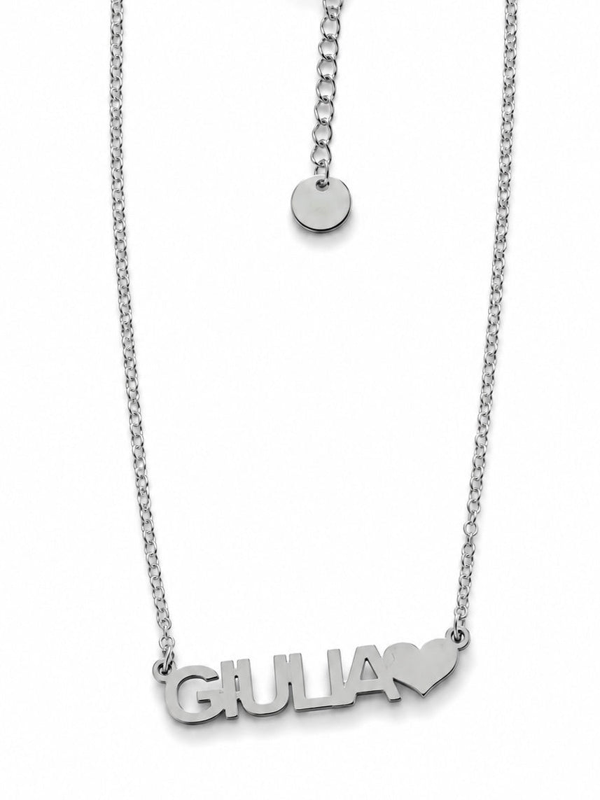 Collana con Nome in Acciaio Inossidabile
