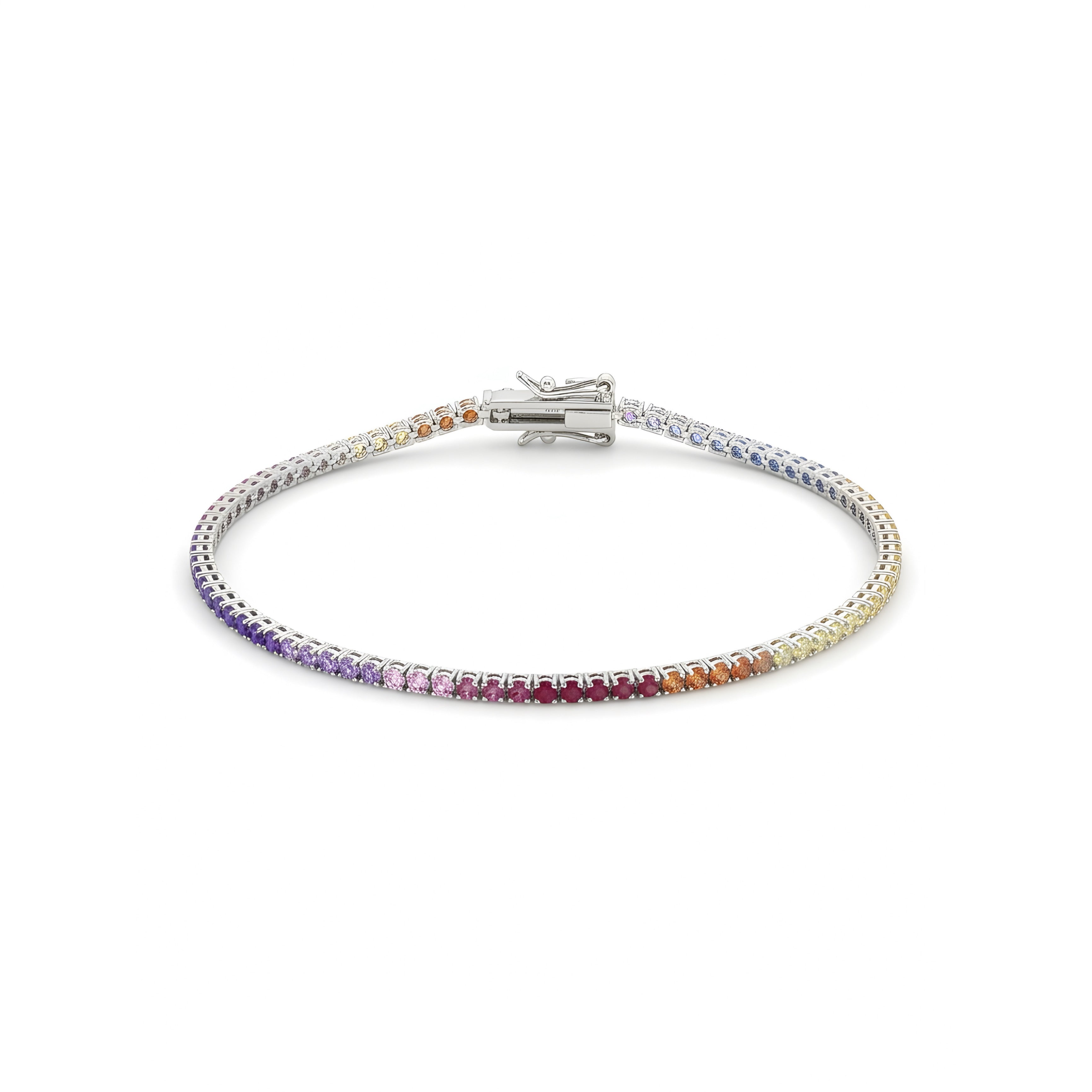 Bracciale Tennis Rainbow in Argento 925