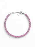 Bracciale Tennis in argento 925 Zirconi Rosa