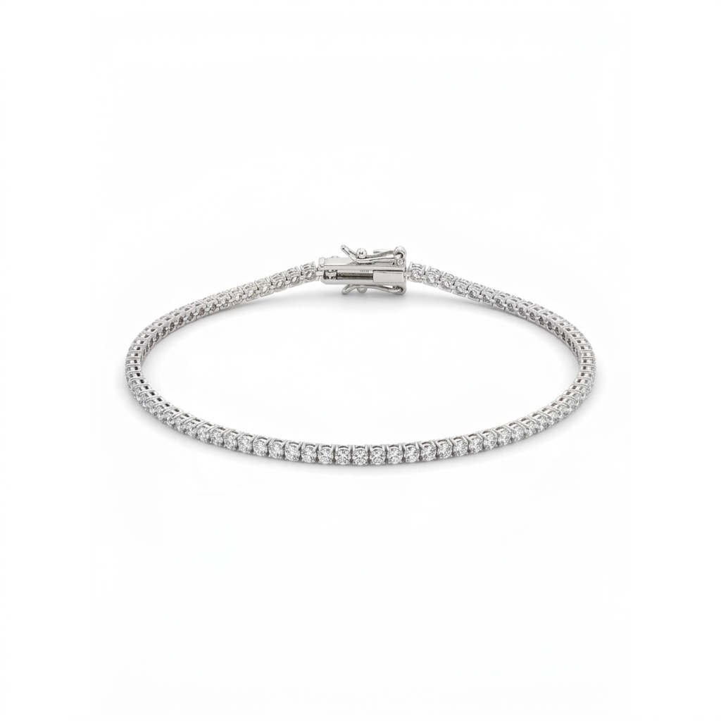 Bracciale Tennis in Argento 925 con Zirconi Bianchi