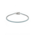 Bracciale Tennis in Argento 925 con zirconi Azzurri AcquaMarina