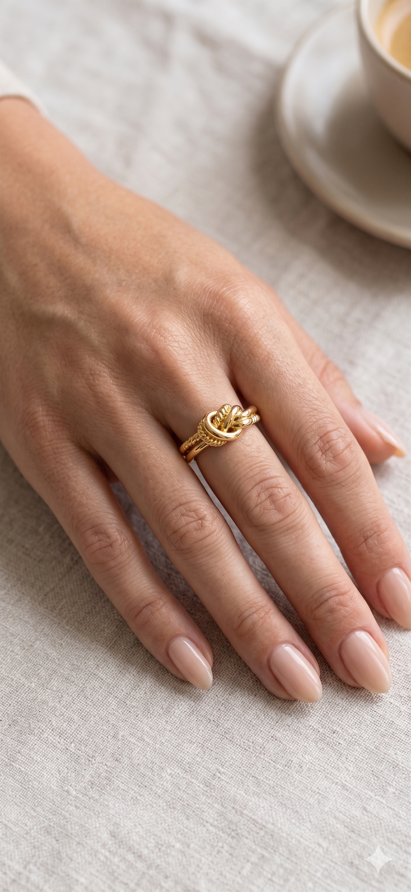 Anello Nodo in Argento925 – Regolabile