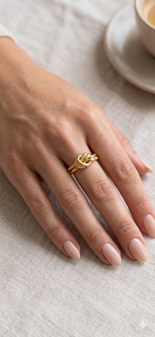 Anello Nodo in Argento925 – Regolabile