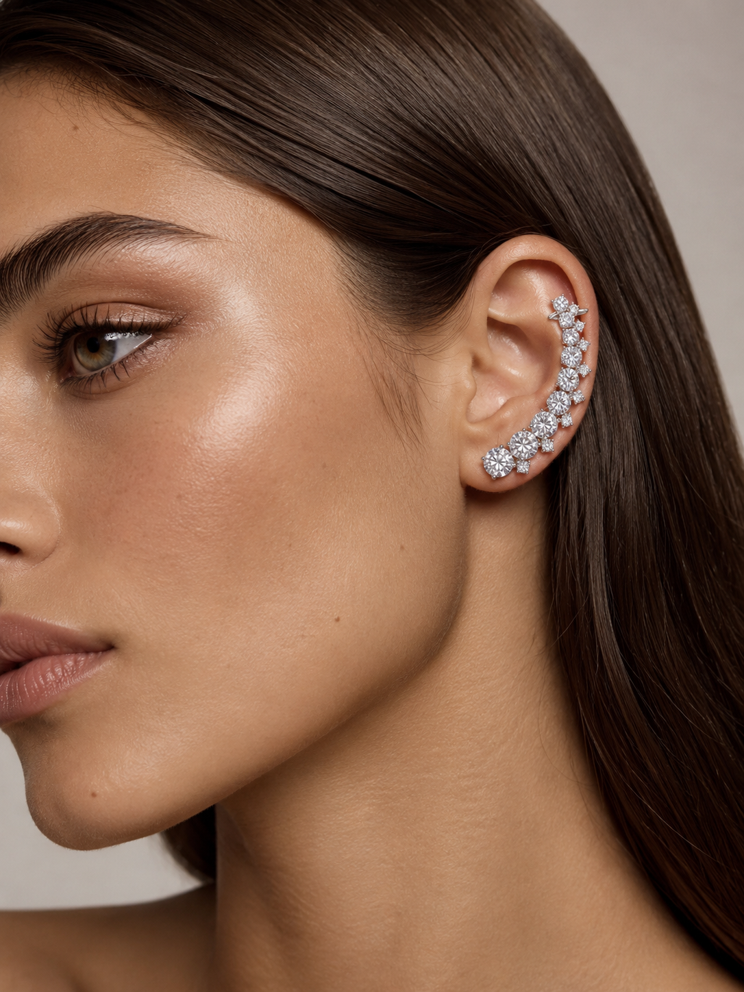 Orecchini “Ear Cuff” Tempestato di Zirconi