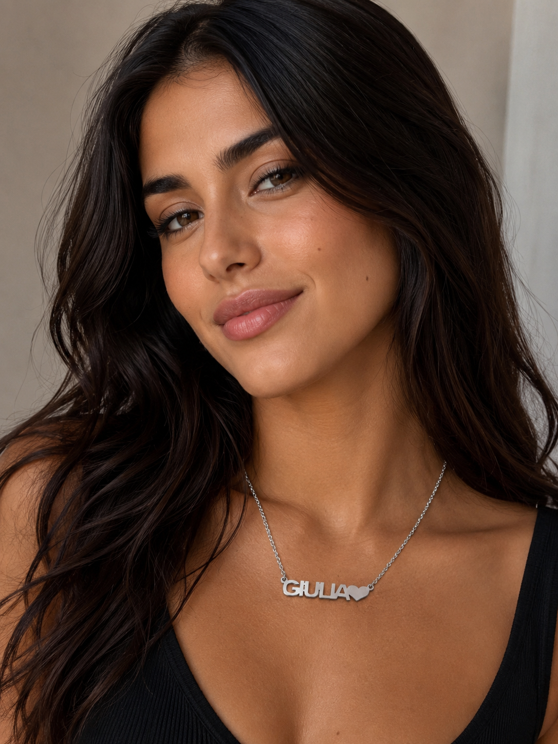 Collana con Nome in Acciaio Inossidabile